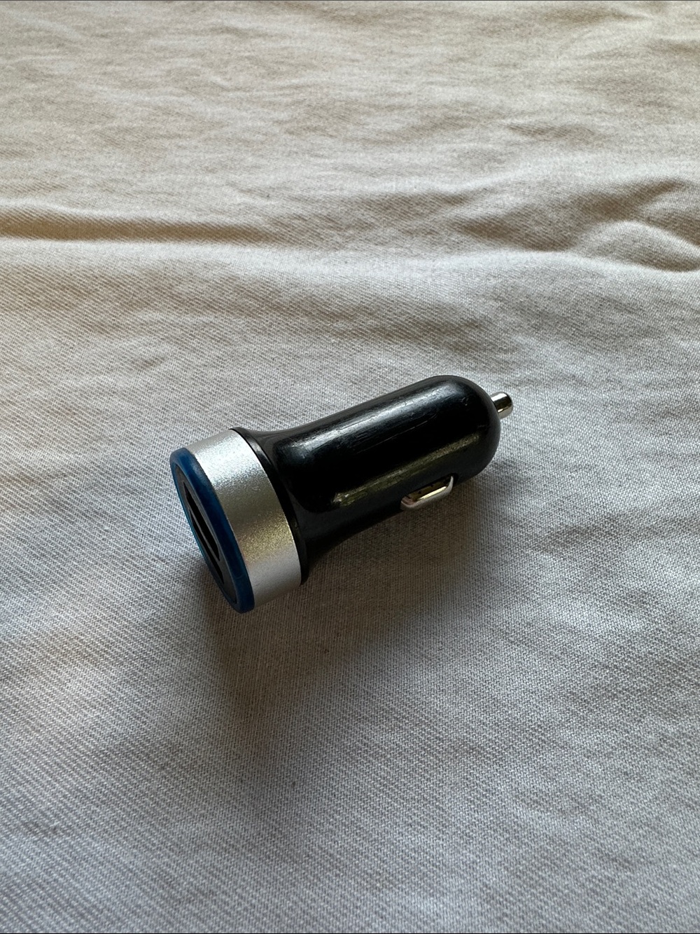 Black & Silver Dual USB Vehicle Block Charger